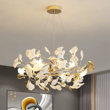 Excelis Art Deco Chandelier – Ceramic Design for Dining Room
