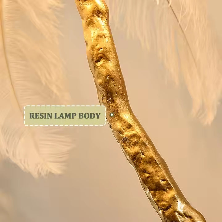 Lunara Nordic Feather Floor & Table Lamp – Luxury Lighting in 9 Colors Options Indoor