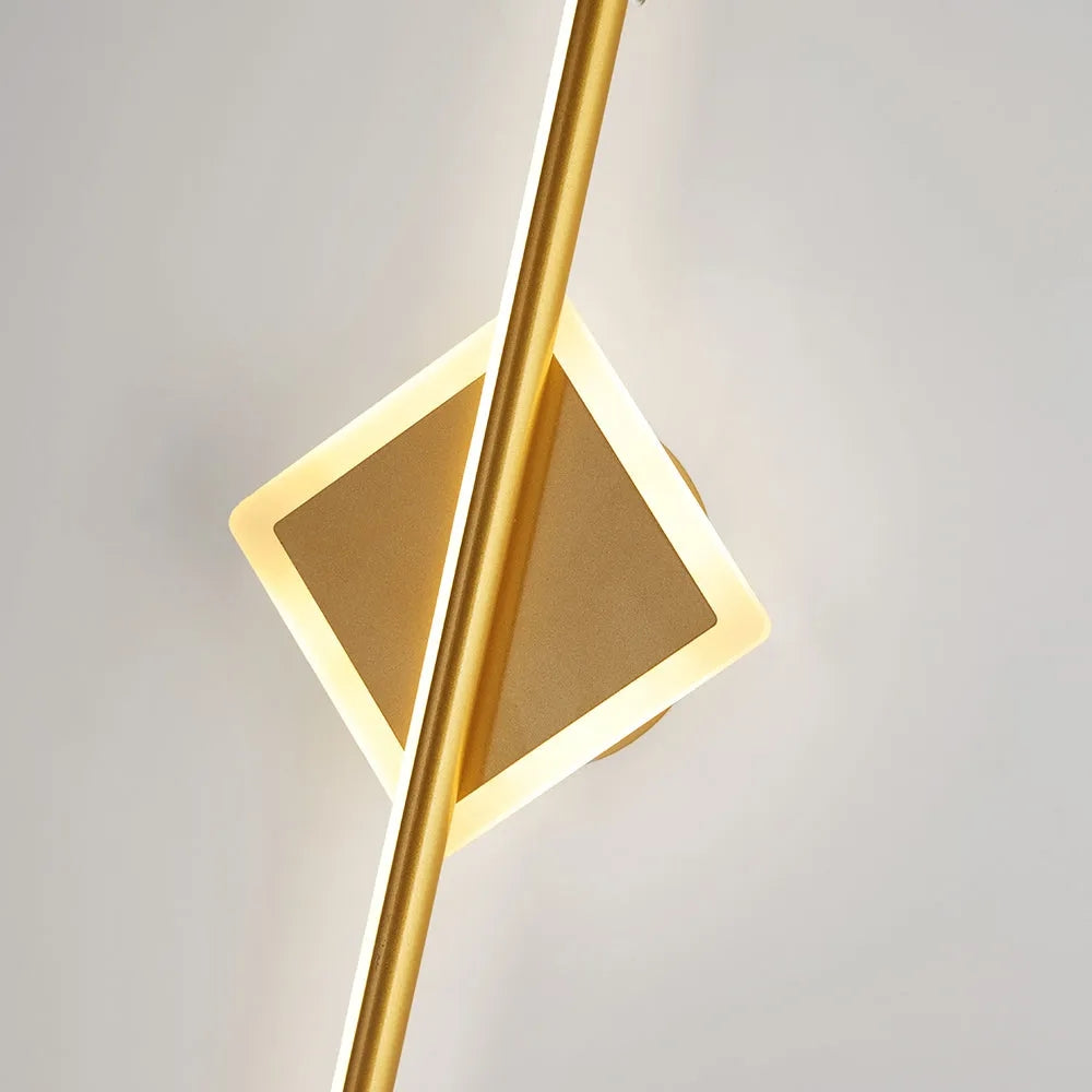 Arcato Minimalist Linear Vanity Light – Black/Gold Metal for Bathroom/Bedroom