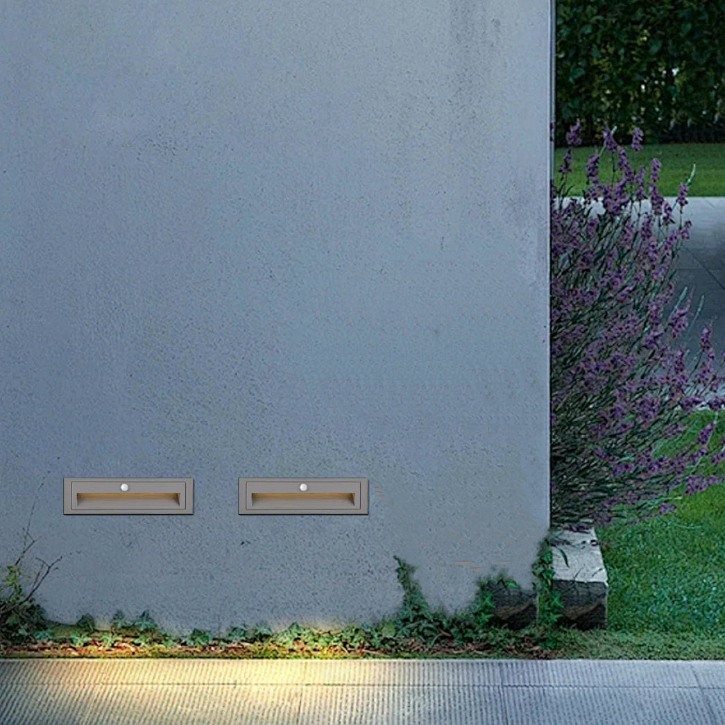 Arcato Modern LED Deck Step Light – Black Metal Waterproof Sensor Light for Stairs