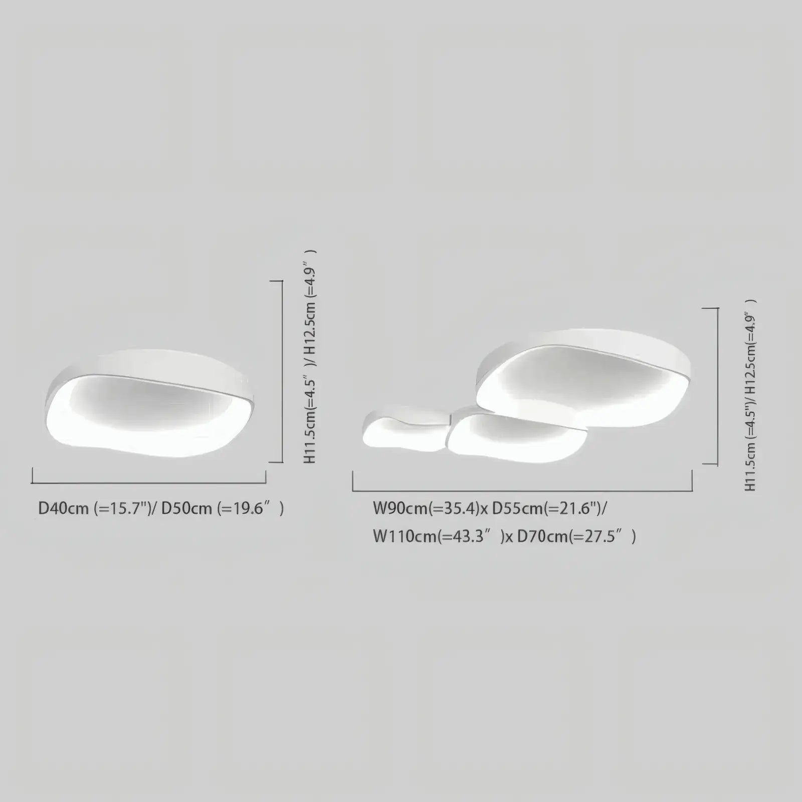 LED Flush Mount Ceiling Light – Metal /Acrylic for Living Room