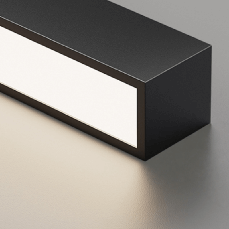 Lámpara de techo lineal LED minimalista Arcato - Negra para sala de estar