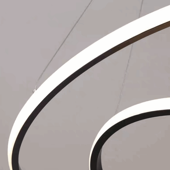 Velora Modern Metal Ring Pendant Light – Dimmable Fixture for Living