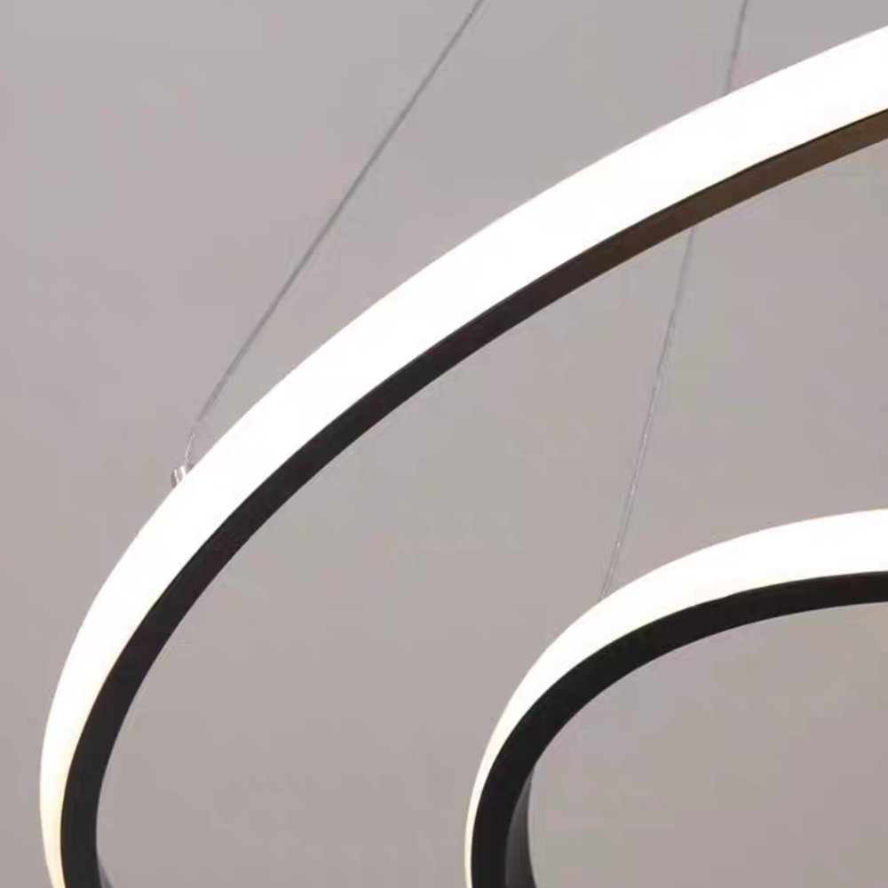 Velora Modern Metal Ring Pendant Light – Dimmable Fixture for Living