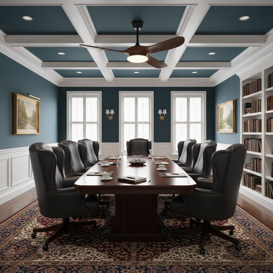 Zenno Modern Wood Ceiling Fan Light – 42” 52” Adjustable Airflow & Light Dining Room