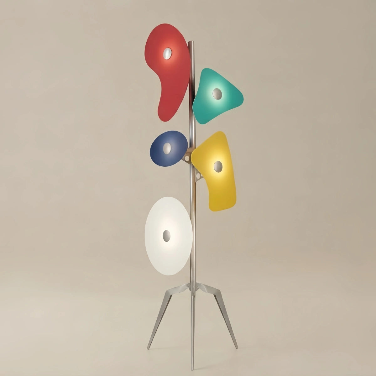 Stellar Modern Floor Lamp - Metal/ABS in White/Multicolor for Living Room