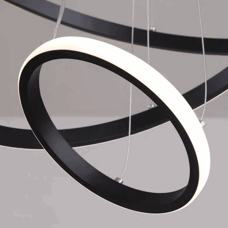 Velora Modern Metal Ring Pendant Light – Dimmable Fixture for Living