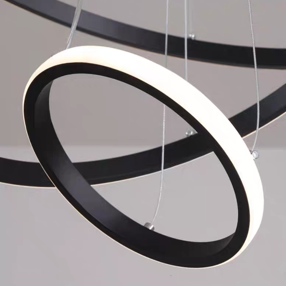 Velora Modern Metal Ring Pendant Light – Dimmable Fixture for Living