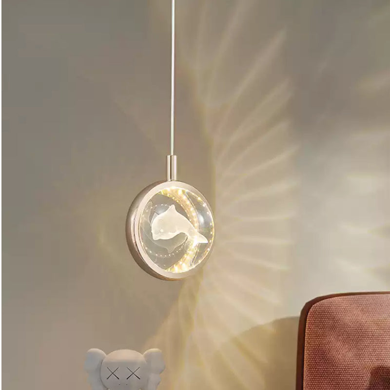 Vivara Art Deco Gold Pendant Light – Globular Metal/Crystal for Bedroom