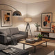 Stylish living room showcasing best floor lamp styles 2026 with modern decor and warm lighting.