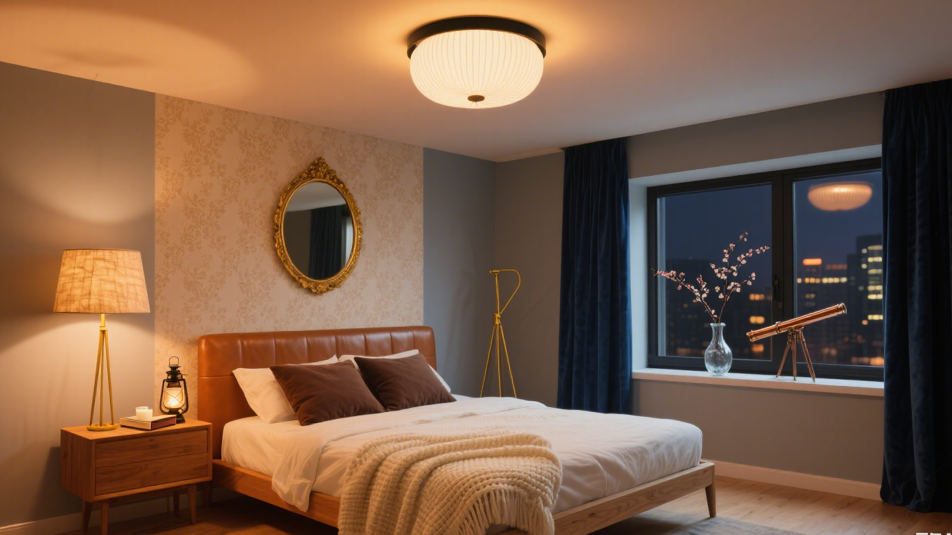 modern ceiling lights for bedroom illuminating a stylish and cozy bedroom with a warm ambiance