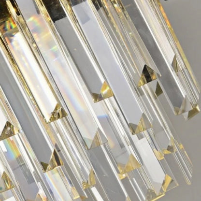 Excelis Luxus Obsidian Kristall Wandleuchte – Schwarzer Edelstahl mit klaren Kristallen