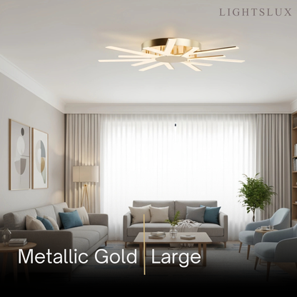 Nebula Modern Star Radiating Ceiling Light – Black/GoldAcrylic Rods for Living Room