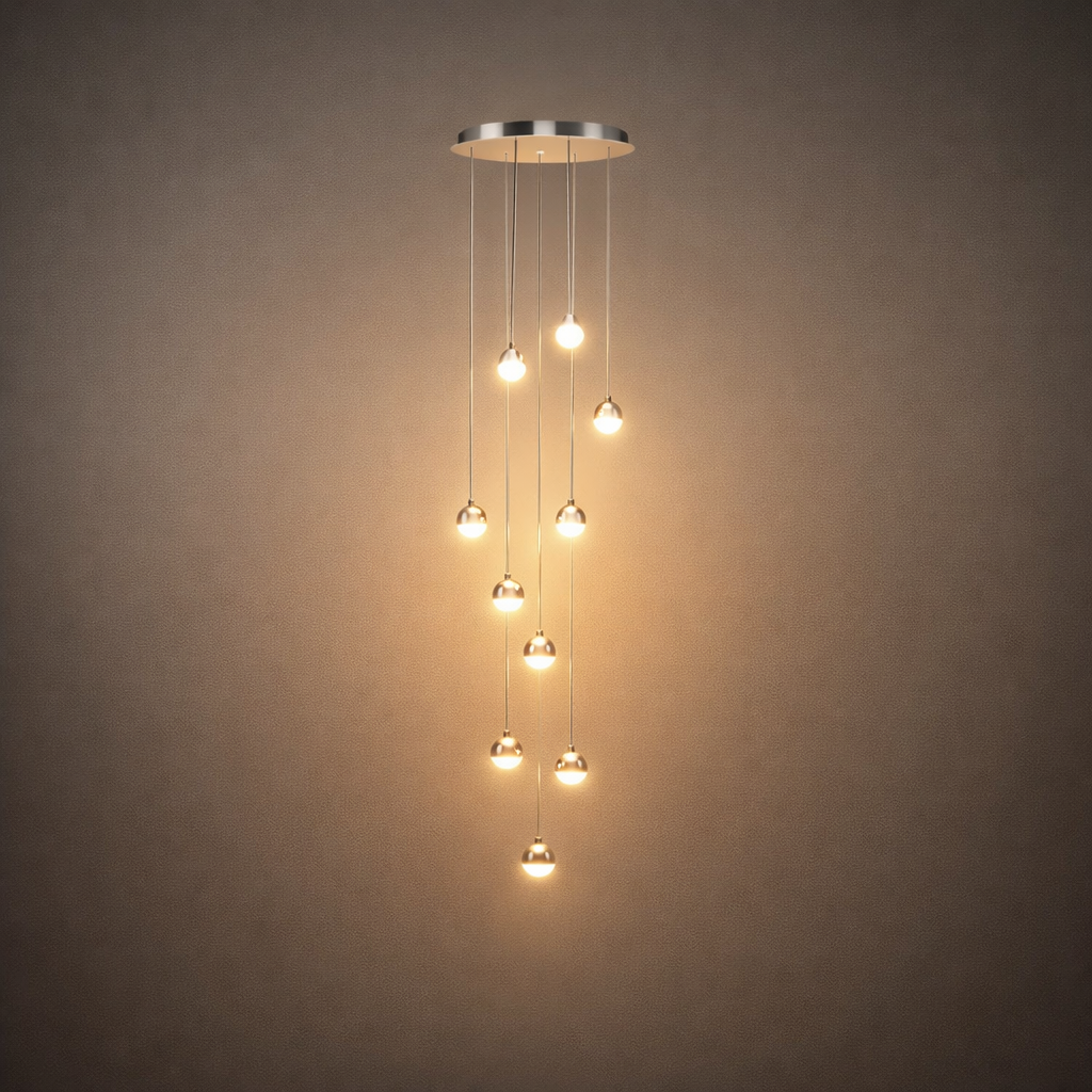 Excelis Royal Crystal Chandelier – Clear Sparkling Crystals with Warm Ambient Glow Living Room