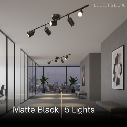 Arcato Minimalist Linear Track Light – Brushed Gold/Matte Black for Living/Study Room