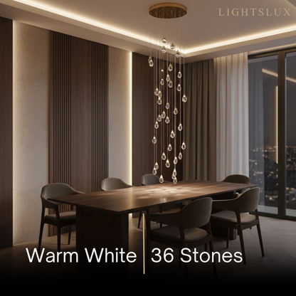 Luxury Crystal Chandelier - Shimmering Fixture for Dining Room & Grand Interiors