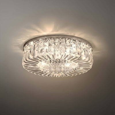 Lámpara de techo LED redonda Excelis Royal – Acabado cromado/dorado para salón/dormitorio