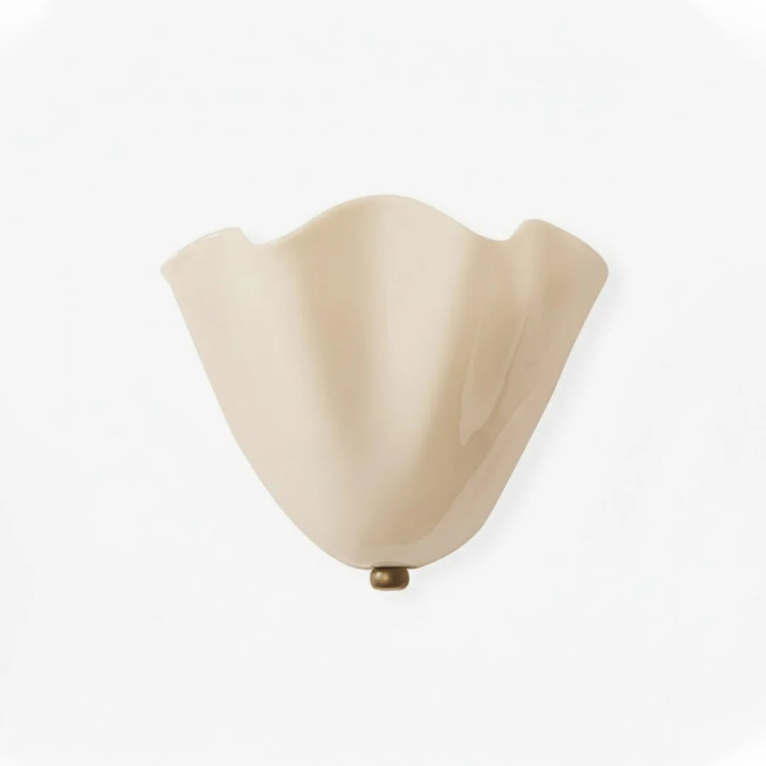 Organic Sculptural Wall Light — Petal-Form Earthy Tone for Bedroom