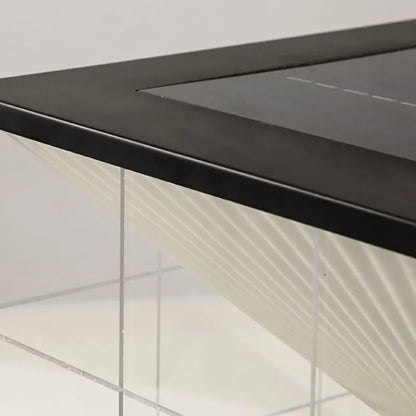 Modern Black Outdoor Lamp Metal Acrylic Square Outdoor