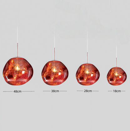 Contemporary Twisted Pendant Lamp — Mirror Finish in 4 Color for Dining Room/Living Room