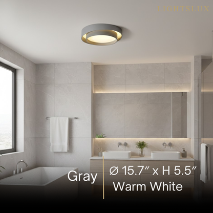 Contemporary Cylinder Ceiling Light — Matte Neutral LED for Living Room