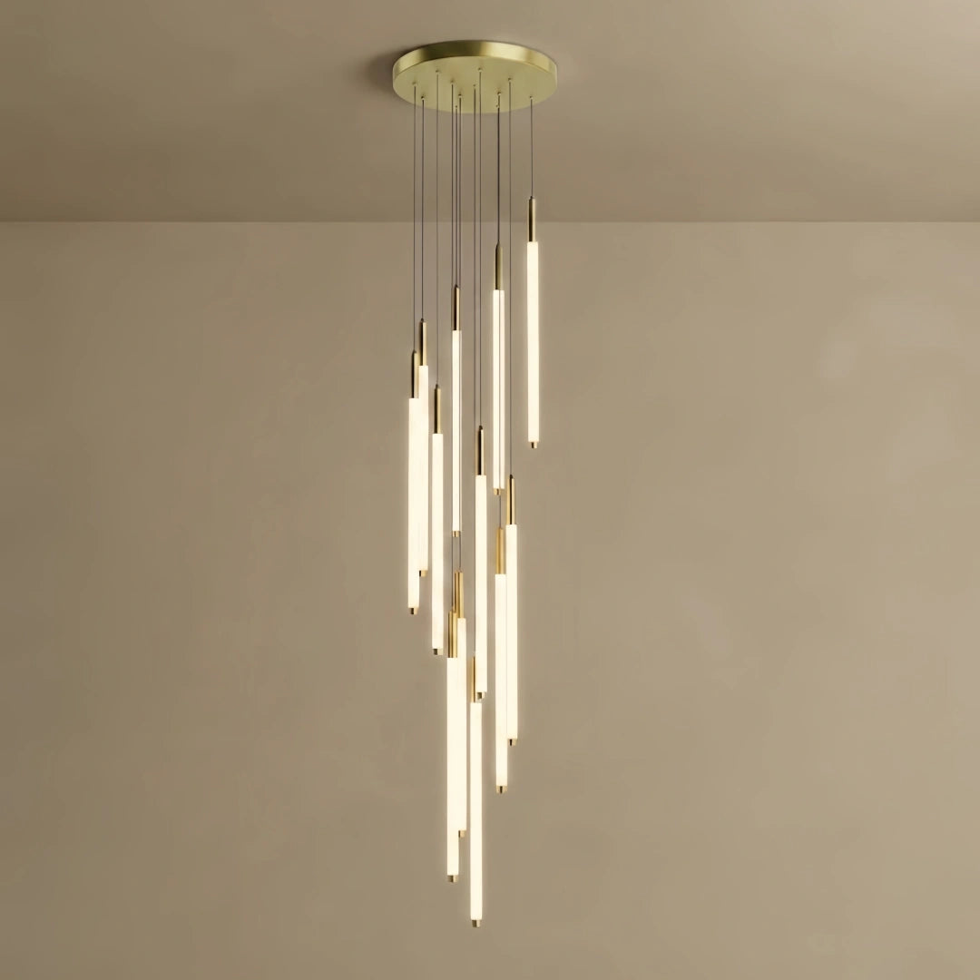 Nebula Multi-Tier Modern Chandelier - Waterfall Design for Staircases & High Ceilings