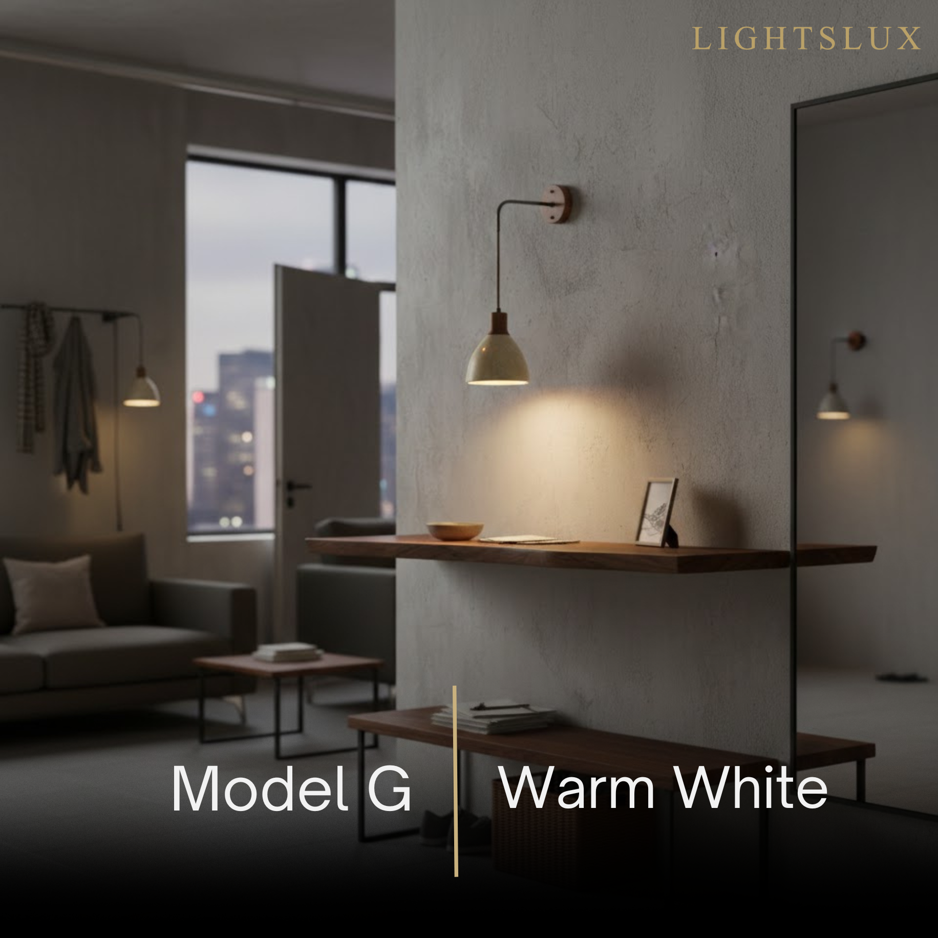 Wall Lamp — Travertine Shade Walnut Wood Socket for Bedside