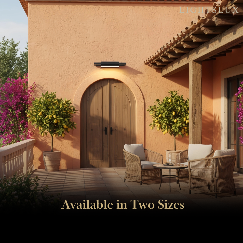 Arcato Modern Waterproof Wall Sconce, 2 Size,for Tarrace/Garden