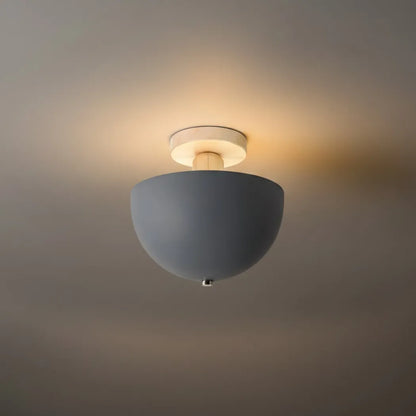 Morandia Moderne Kuppel-/Schalen-Deckenleuchte – 5 Farben, Metall/Holz für Flure