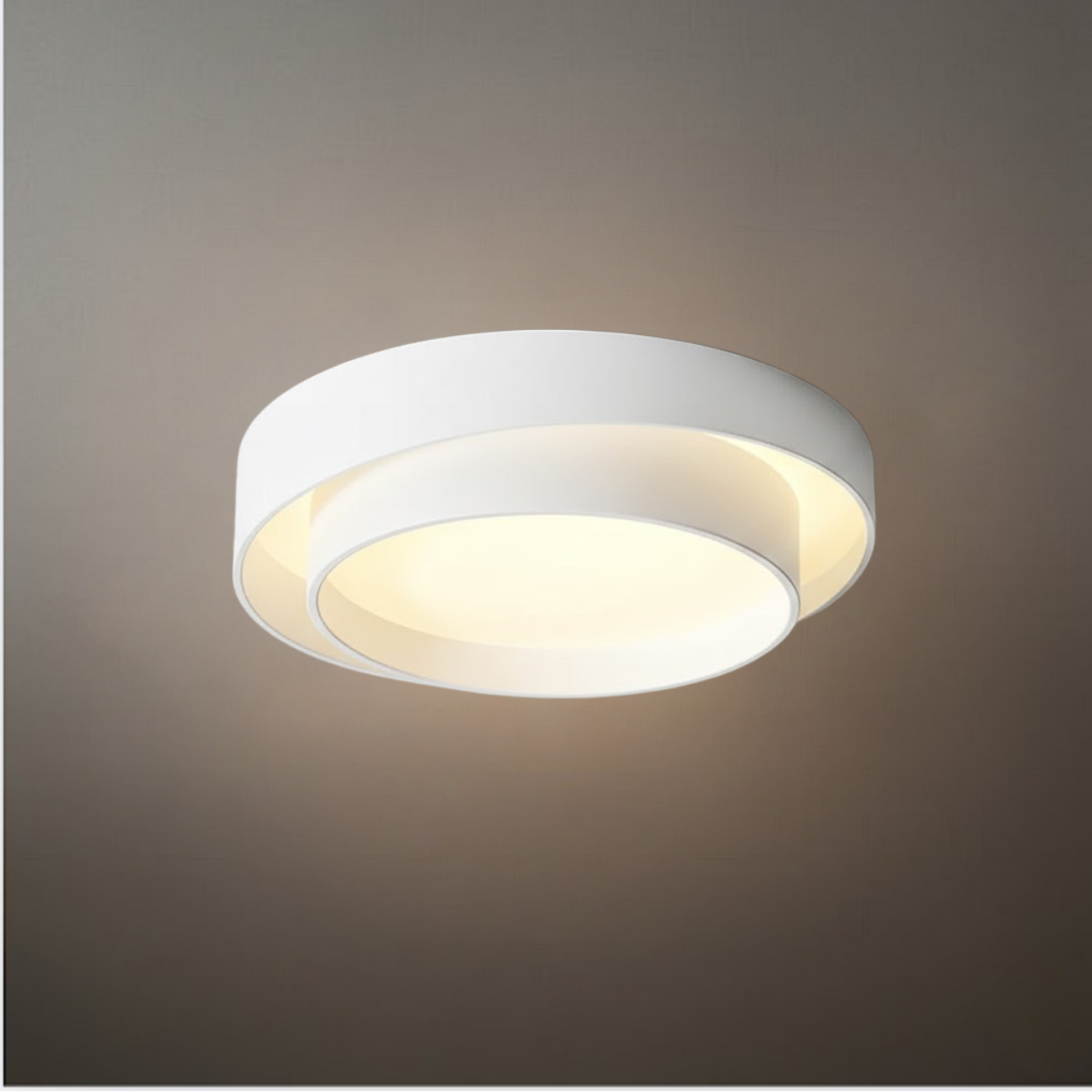 Contemporary Cylinder Ceiling Light — Matte Neutral LED for Living Room