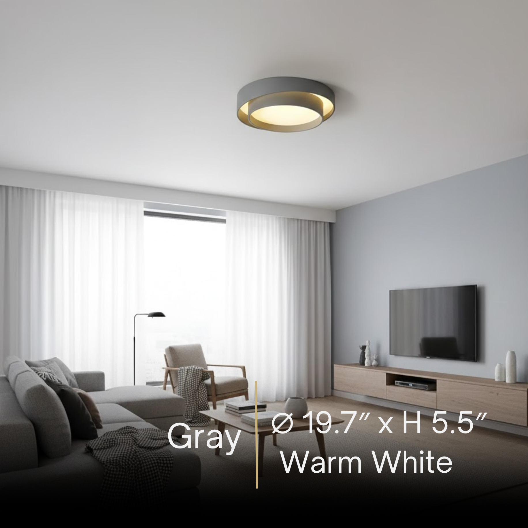 Contemporary Cylinder Ceiling Light — Matte Neutral LED for Living Room