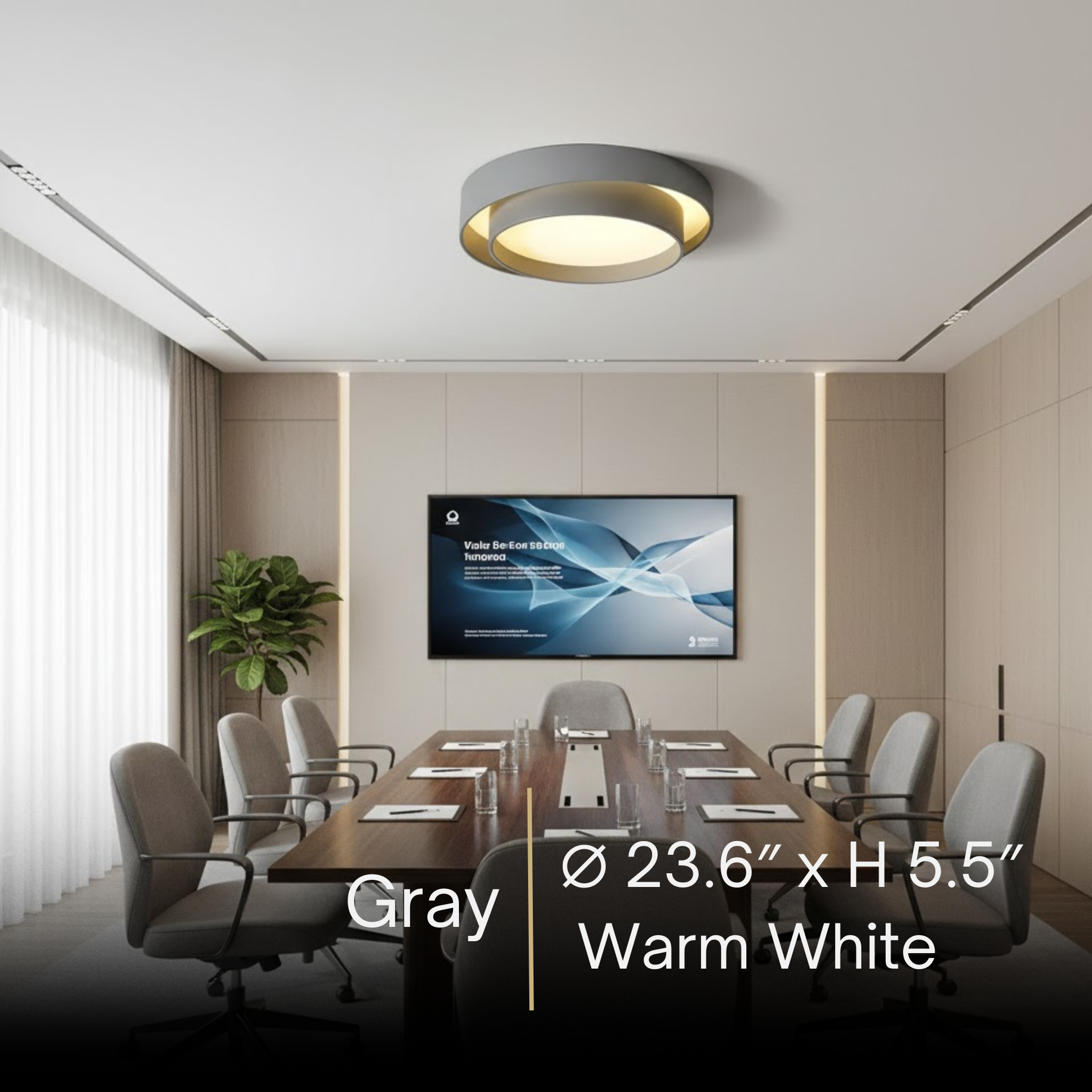 Contemporary Cylinder Ceiling Light — Matte Neutral LED for Living Room