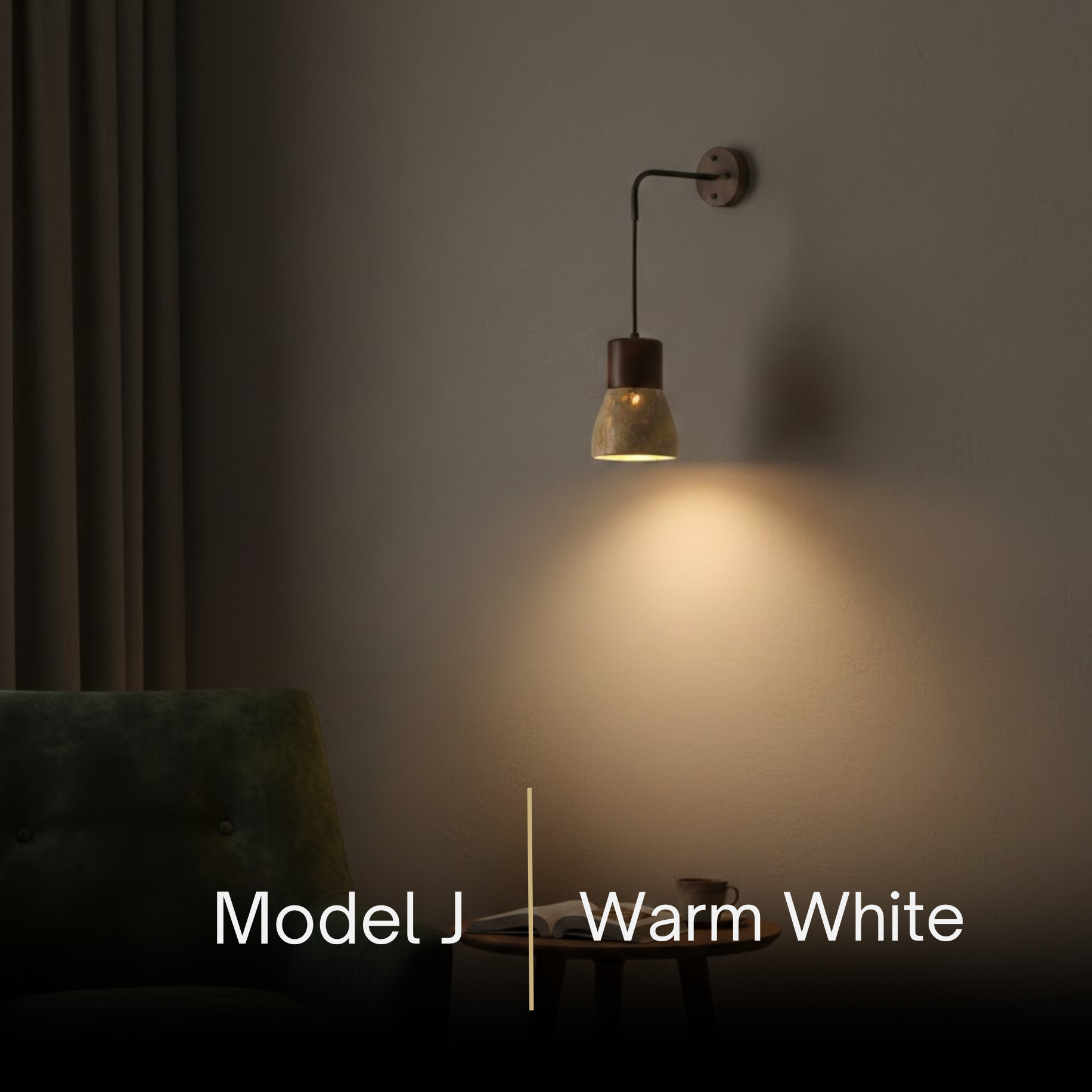 Wall Lamp — Travertine Shade Walnut Wood Socket for Bedside