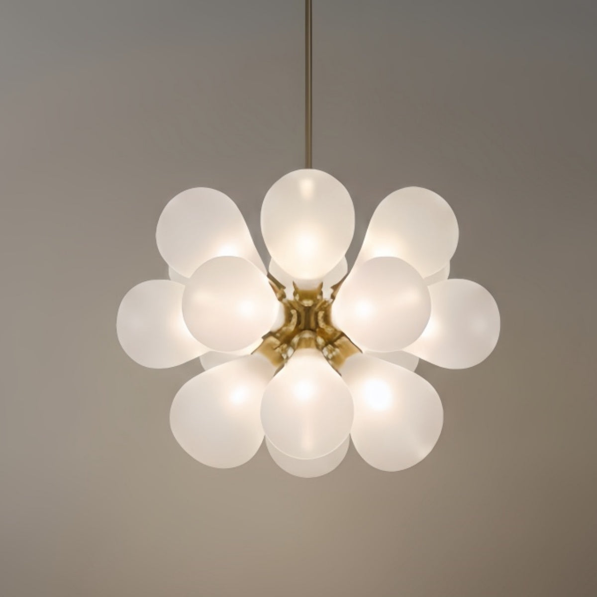 Chandelier – Blue/Purple/White Glass for Living Room