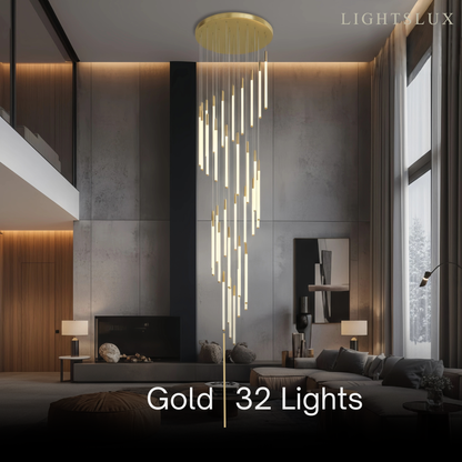 Nebula Multi-Tier Modern Chandelier - Waterfall Design for Staircases & High Ceilings
