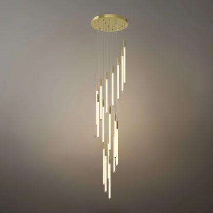 Nebula Multi-Tier Modern Chandelier - Waterfall Design for Staircases & High Ceilings