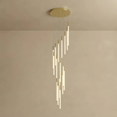 Nebula Multi-Tier Modern Chandelier - Waterfall Design for Staircases & High Ceilings