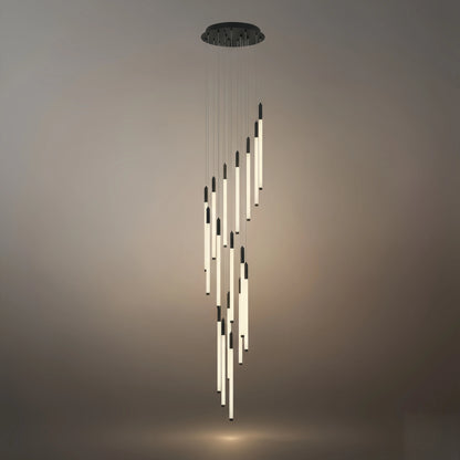 Nebula Multi-Tier Modern Chandelier - Waterfall Design for Staircases & High Ceilings