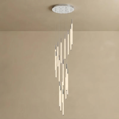 Nebula Multi-Tier Modern Chandelier - Waterfall Design for Staircases & High Ceilings