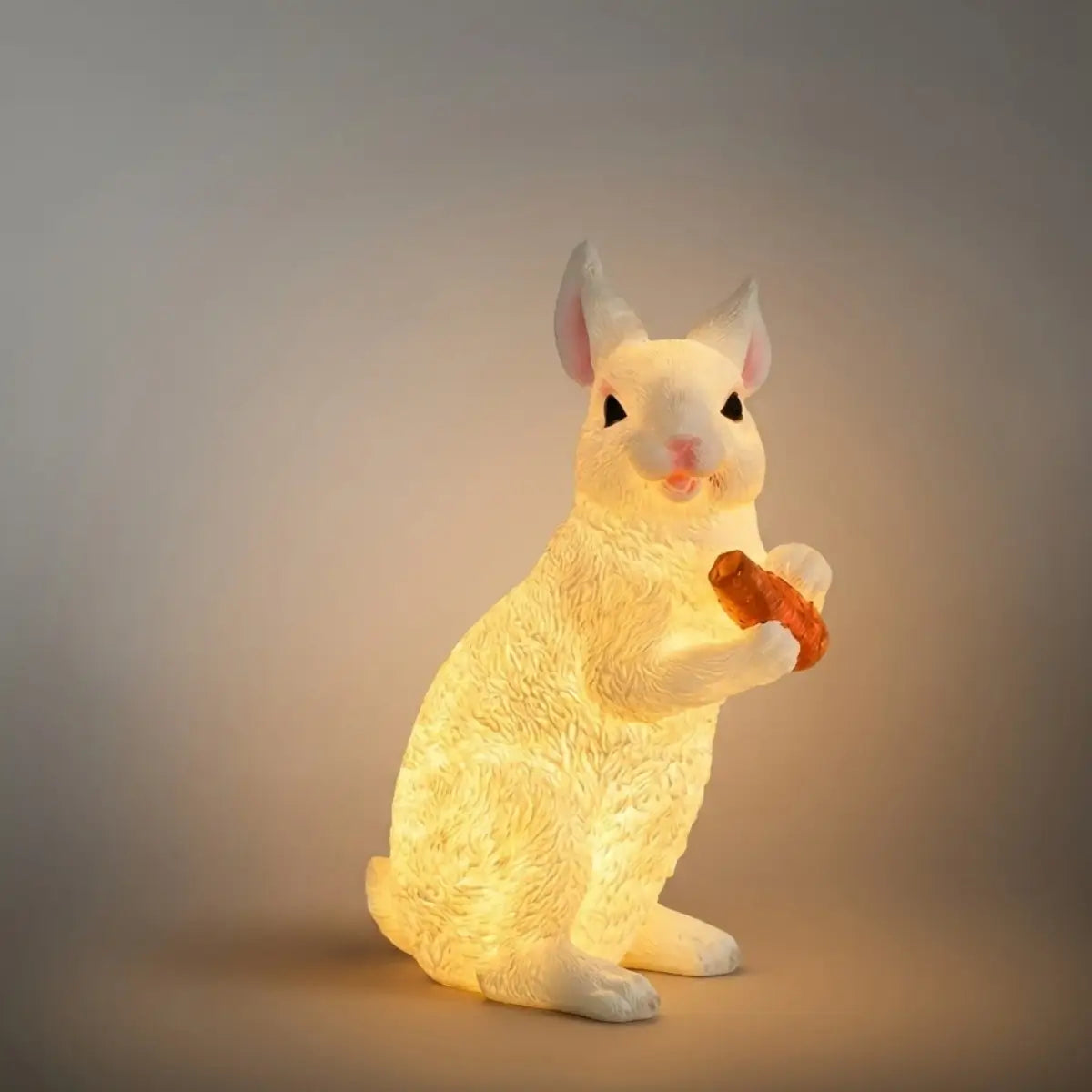 Easter Bunny Outdoor Light – Cute Sitting & Carrot Bunny Garden Lamp