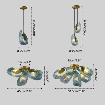 Art Deco Peacock Chandelier – Blue Feather Art Glass Contemporary for Dining Room Bedroom