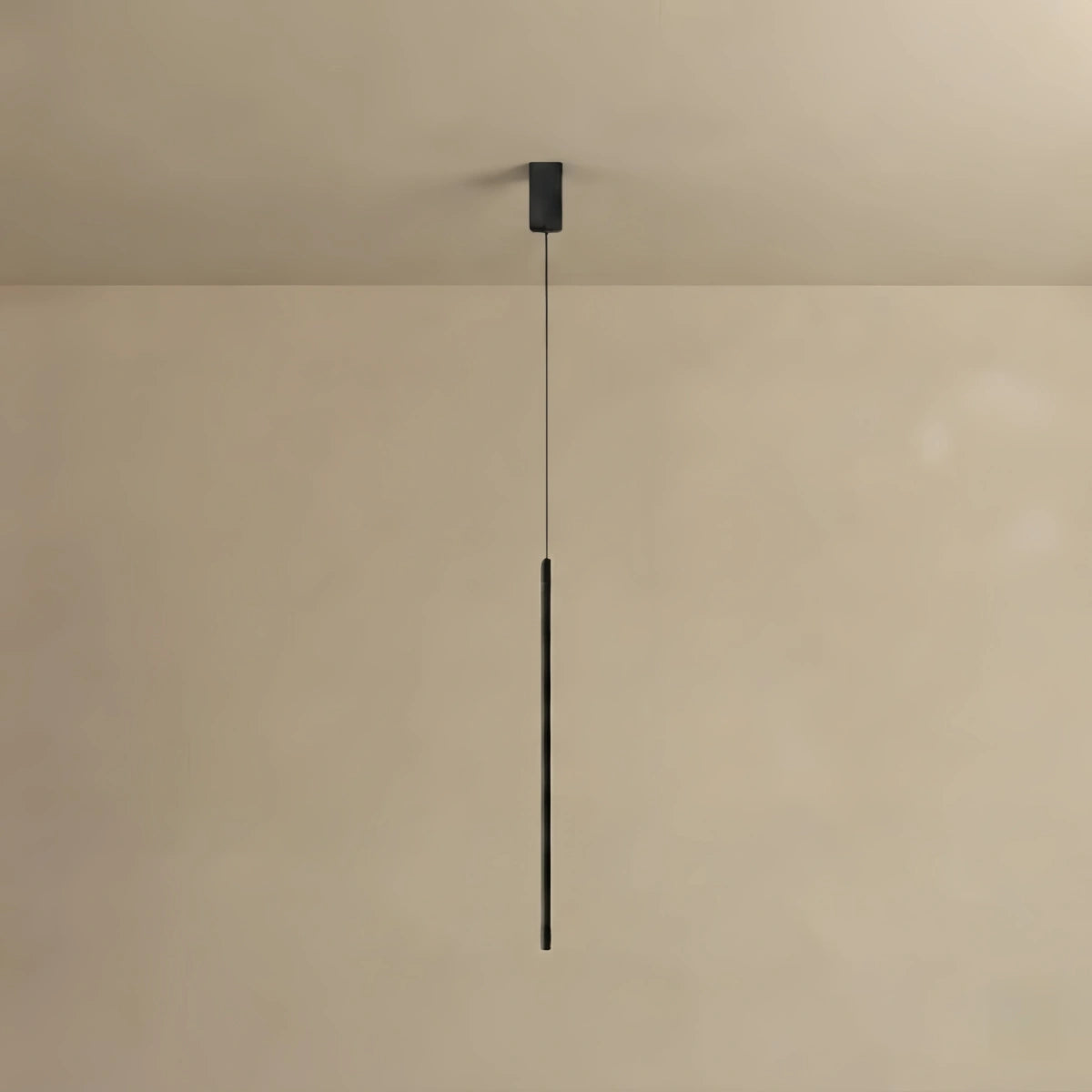 Arcato Minimalist Linear Pendant Light Black Metal Lamp for Bedroom