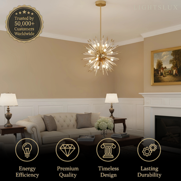 Excelis Organic Crystal Chandelier – Ethereal Shape Whimsical Storybook Charm Kitchen Island