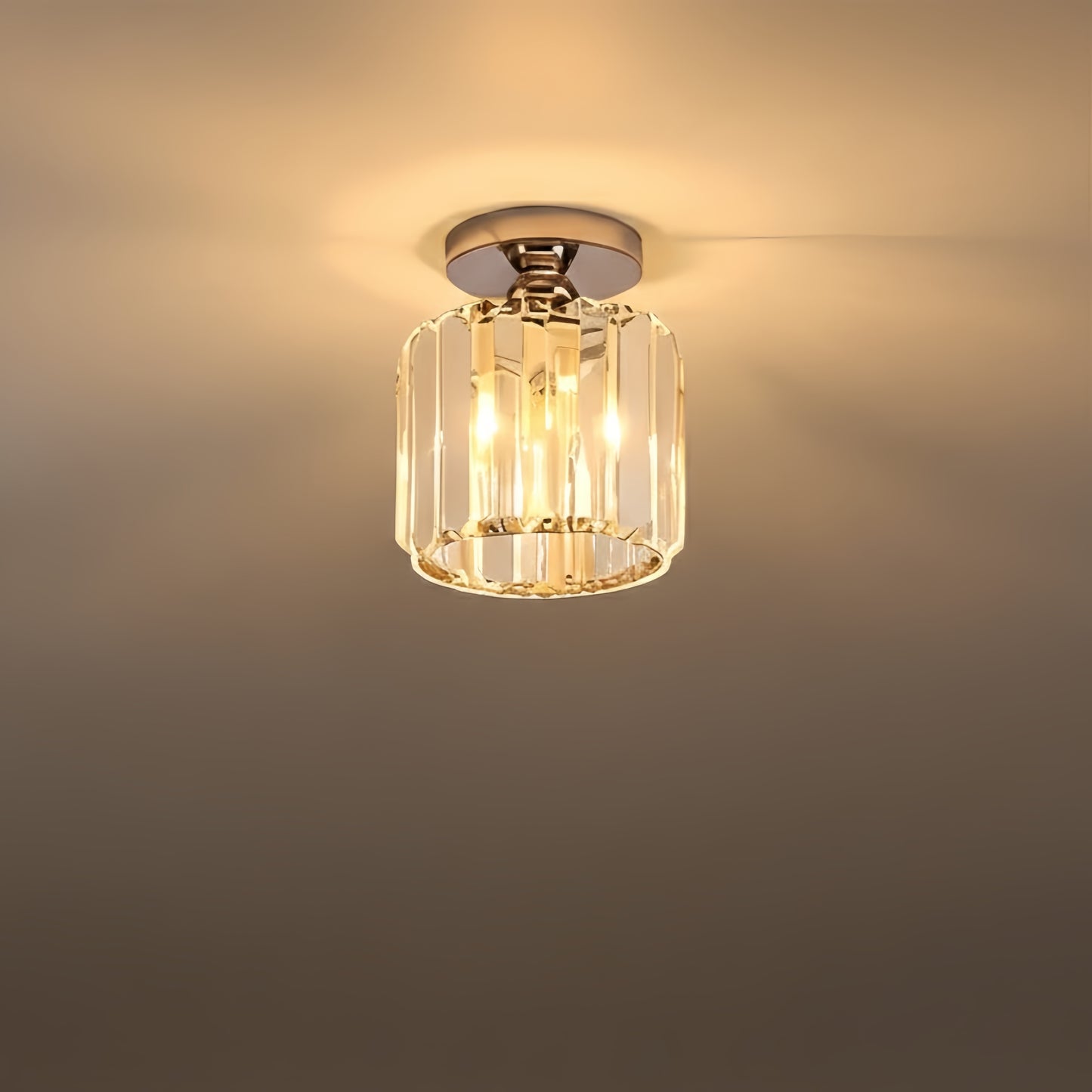 Vetro Modern Ceiling Lamp Metal/Acrylic Design in Black/Gold/Silver for Bedroom