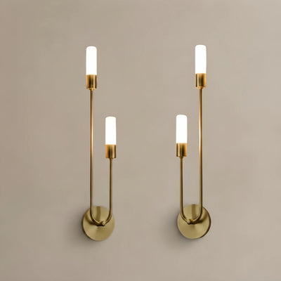 Excelis Modern U-Shaped Linear Wall Light – Gold Metal for Bedroom/Living Room