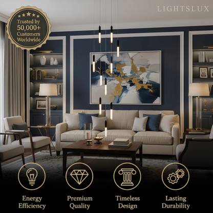 Luxury Cascade Crystal Chandelier – Reflecting & Refracting Light Brilliant Staircase