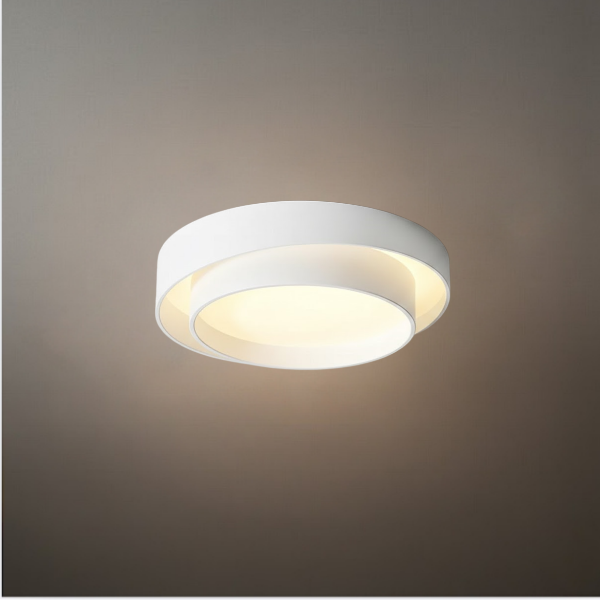 Contemporary Cylinder Ceiling Light — Matte Neutral LED for Living Room