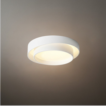 Contemporary Cylinder Ceiling Light — Matte Neutral LED for Living Room