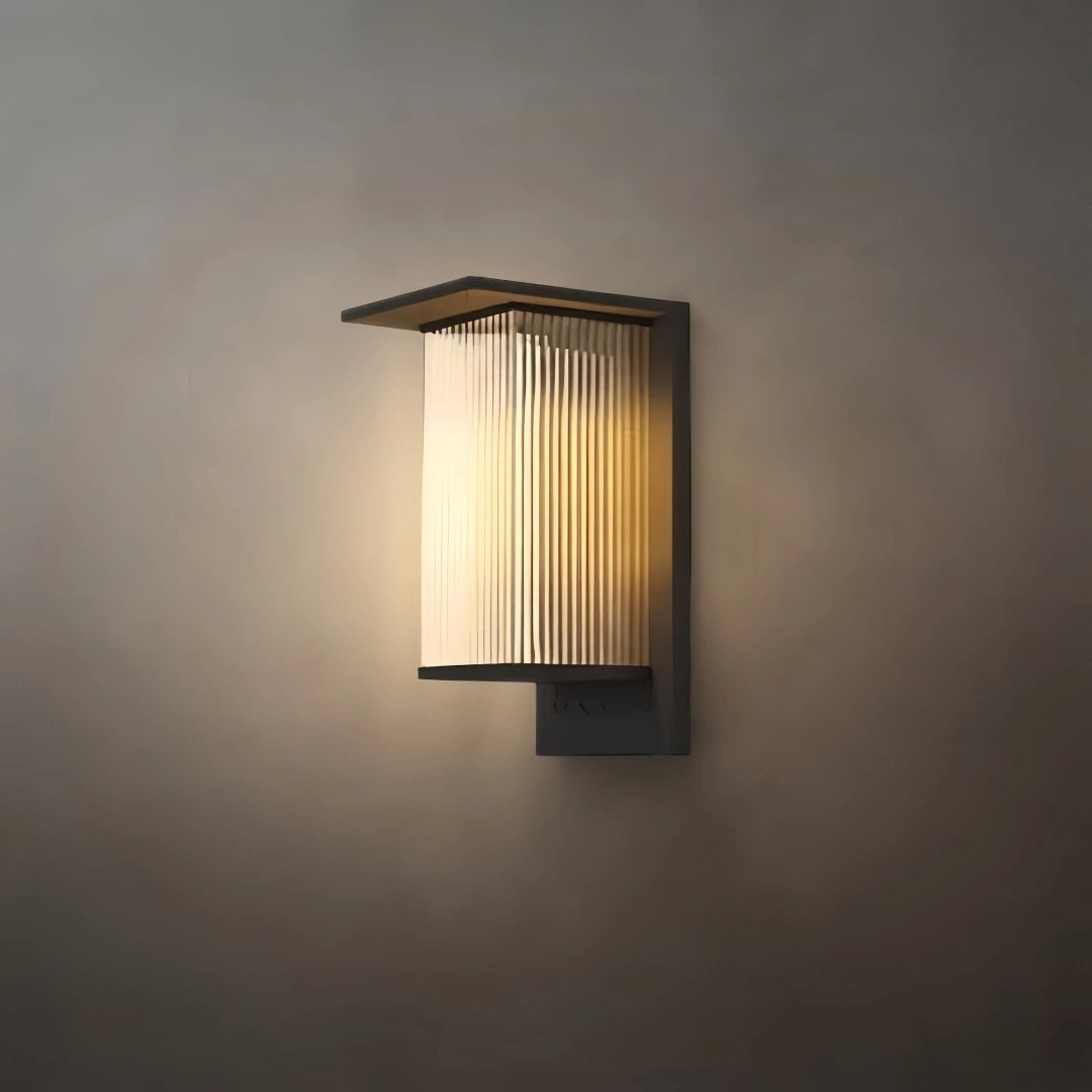 Irondale Industrial Rectangular LED Outdoor Wall Lamp – Waterproof Light for Courtyard