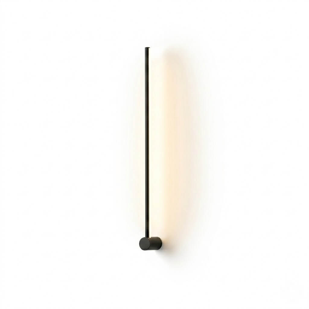 Lámpara de pared lineal minimalista Arcato – Luz moderna negra para salón/dormitorio